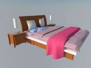 床铺双人床家具SU模型