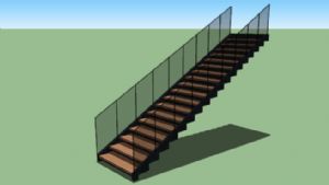 扶手楼梯步梯SU模型