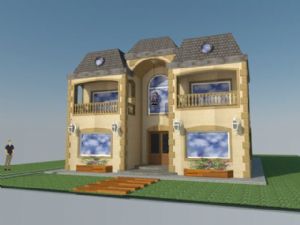 法式别墅建筑SU模型