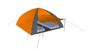 橘色露营帐篷SU模型