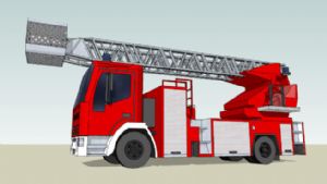 SU大云梯的消防车模型