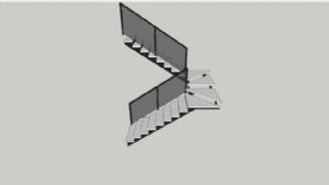 玻璃扶手楼梯SU模型