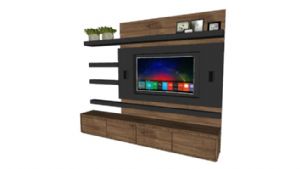 木材质电视柜SU模型