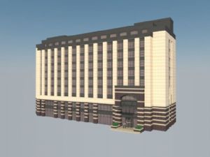 现代酒店高层SU模型