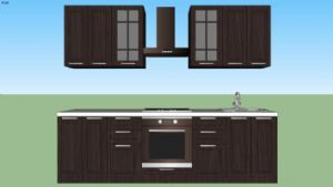 木制厨房橱柜SU模型
