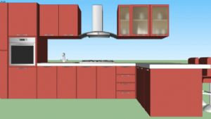 厨房橱柜连接SU模型