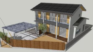 太阳能屋顶房SU模型