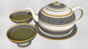 古典茶具茶壶SU模型