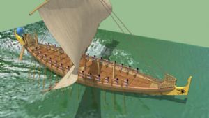 木制帆船货船SU模型