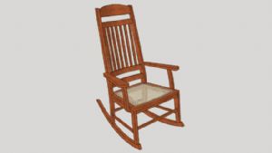 木质摇椅SU模型