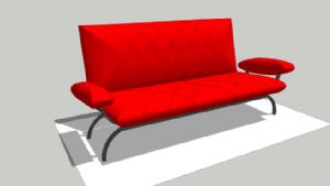 红色沙发免费SU模型