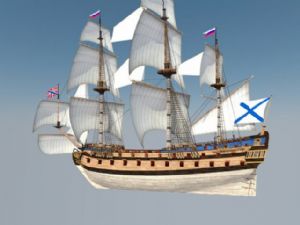英吉利战船帆船SU免费模型下载