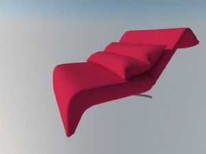 红色沙发靠椅SU模型