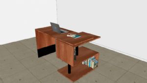 异造型的书桌SU模型