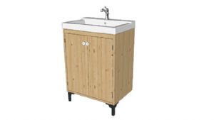 木质洗手池浴SU模型