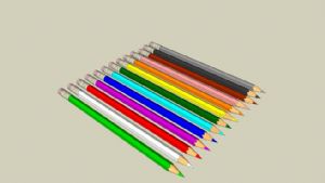 彩色铅笔免费SU模型