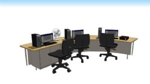 办公桌椅电脑SU模型