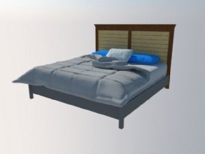 双人床家具床SU模型