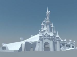 迪士尼城堡金SU模型