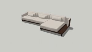 画L型小沙发SU模型