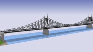 跨海大桥梁网SU模型