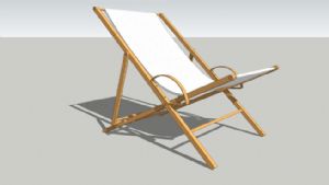 躺椅沙滩椅折SU模型