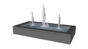 长方形喷泉SU模型
