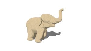 大象石像雕塑SU模型