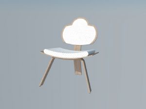 木质凳子椅子SU模型