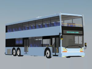 双层巴士公交SU模型