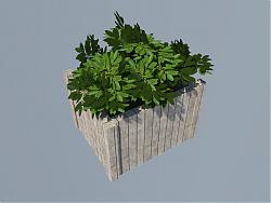 花箱绿植植物SU模型
