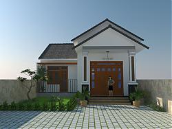 东南亚平房住宅SU模型