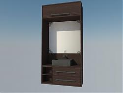 中式现代浴室柜SU模型