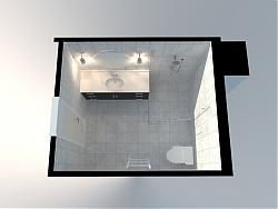 洗澡房卫生间浴室柜SU模型