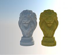 狮子头雕塑SU模型
