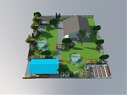 别墅庭院花园SU模型