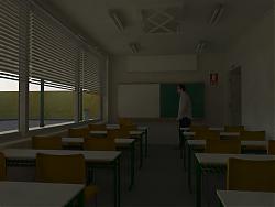 学校教室室内SU模型