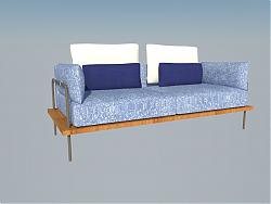 双人座沙发家具SU模型