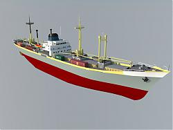 货轮轮船su模型