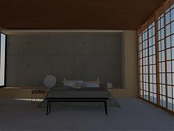 日式卧室房间SU模型