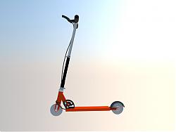 太空脚踏车滑板车SU模型