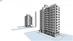 公寓建筑住宅SU模型