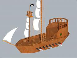 草图大师如何画海盗船？附模型下载