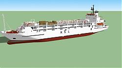 货物运输船船SU模型