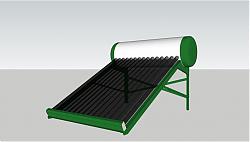 太阳能热水器太阳能板SU模型