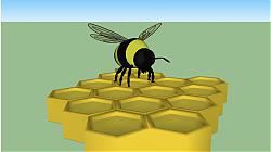 蜜蜂蜂巢SU模型