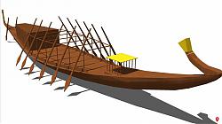划船龙舟su免费模型下载