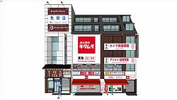 日本商业街建筑SU模型