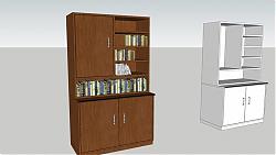 书柜置物柜SU模型