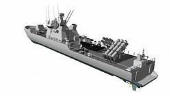 导弹驱逐舰军舰SU模型